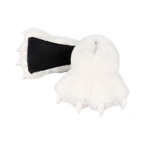 KAHDGSS Pelzy Animal Claw Paws Hausschuhe Gemütliche Plüsch Slipper Fun Halloween Cosplay Kostümhaus Schuhe Schuhschuhe Neuheit Paws Fuzzy Warm Warm Supfer von KAHDGSS