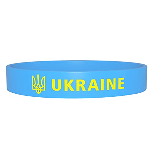 KAHDGSS Persönlichkeit Ukraine Flagge Silikon Armband Gummi Armbänder Erwachsene Fashion Party Sport Accessoire Unisex Für Männer Frauen Gummi Handgelenks Fan Souvenirs von KAHDGSS