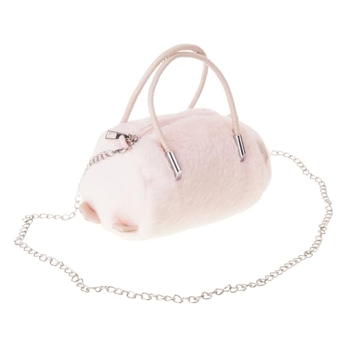 KAHDGSS Plüsch Umhängetasche Für Frauen Weicher Fuzzy Schulterbetrieb Mit Oberen Modische Satchel Crossbody Handtasche Plüschhandtasche von KAHDGSS