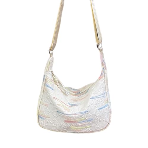 KAHDGSS Regenbogen Gestreifte Crossbody Tasche Für Mädchen Zarte Und Einzigartige Ungezwungene Schultertasche Satchel Geeignet Für Verschiedene Anlässe Einzigartige Modeschule von KAHDGSS