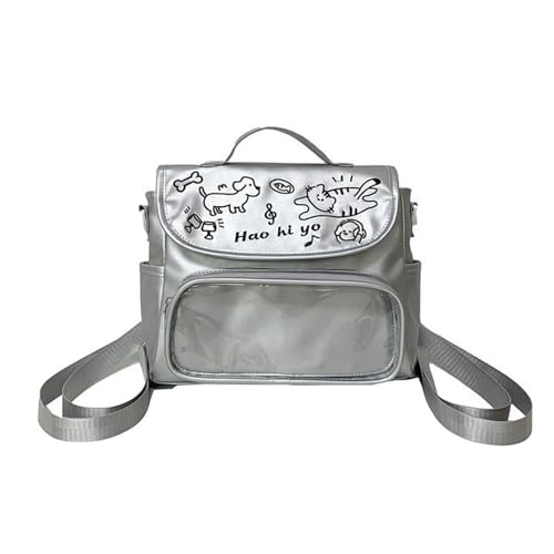 KAHDGSS Retro School Rucksack Frauen Umhängetasche Mit Blick Durch Fenster Und Verstellbares Riemen Für Den Täglichen Gebrauchsrucksack Verwenden von KAHDGSS