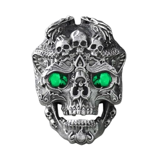 KAHDGSS Schädelförmige Öffnungsringe Auffällige Schädel Verstellbare Fingerringe Legierung Legierung Geöffnet Für Punk Party Fingerschmuck von KAHDGSS