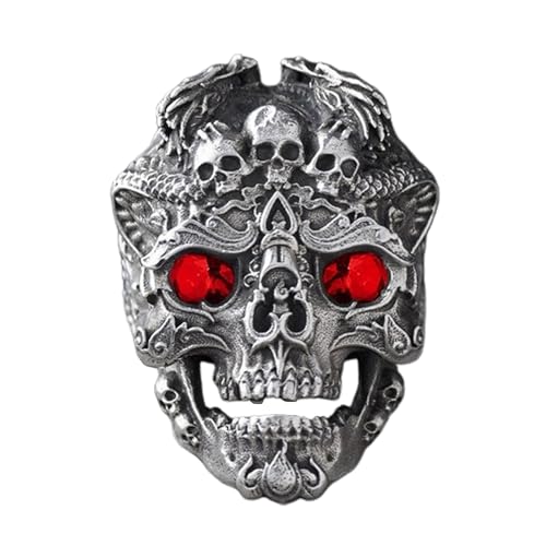 KAHDGSS Schädelförmige Öffnungsringe Auffällige Schädel Verstellbare Fingerringe Legierung Legierung Geöffnet Für Punk Party Fingerschmuck von KAHDGSS