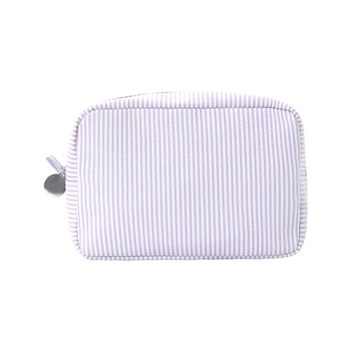 KAHDGSS Schöne Kosmetische Taschenstreifen Toiletten Toiletten Tragbare Make Up Ästhetik Organisatoren Hautpflege Organisatoren Für Frauen Make Up Toilettenkreis Schöne Münzgrundstück Tragbare von KAHDGSS