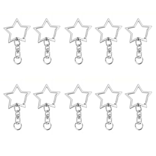 KAHDGSS Set Von 10 Eindeutigen Abbildung 8 Sterne Schlüsselanschläge Legierung Textur Key Accessoire Perfekt Für Die Tägliche Schlüsselorganisation Und Dekoration von KAHDGSS