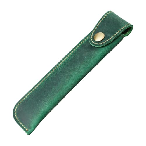 KAHDGSS Stifthalter aus Leder, Tasche für Füllfederhalter, Schutzhülle, für Touchscreen, Kugelschreiber, Bleistift, Füllfederhalter, Aufbewahrung, grün von KAHDGSS
