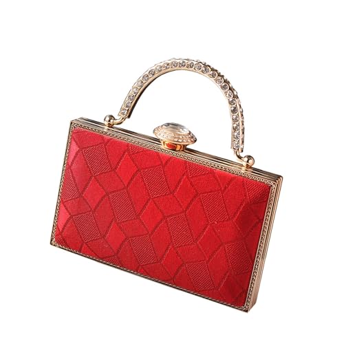 KAHDGSS Stilvolle Abendtasche Mit Strasssteinen Dekoration Umhängetaschen Casual Crossbody Tasche Für Hochzeiten Und Abschlussballveranstaltung Mode Frauenhandtasche von KAHDGSS