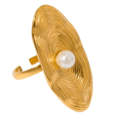 KAHDGSS Stilvolle Kristalle Dekoration Mode Ringe Handwerk Von Robusten Edelstahlmaterialien Für Trendsetters Casual Wear Einzigartige Designs Schmuck Schmuck von KAHDGSS