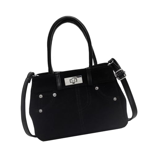 KAHDGSS Stilvolle PU Handtasche Für Frauen Umhängetasche Reise Crossbody Geldbeutel Arbeitstaschen Für Einkaufstermine Und Soziale Versammlungen Retro Crossbody Tasche von KAHDGSS