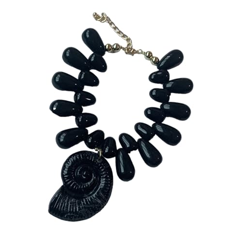 KAHDGSS Strandmotiven Muschel Schmuck Halskette Verfügen Über Einstellbare Länge Colarbone Kette Für Urlaubsoutfits Und Partys Sommermodeanhänger von KAHDGSS