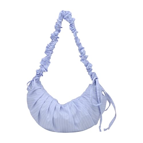 KAHDGSS Striped Nylon Satchel Für Stilvolle Frauen Geräumige Schulter Cross Body Taschen Mit Verstellbarem Riemen Für Reise Oder Arbeit Trendige Frauenarbeitstasche von KAHDGSS