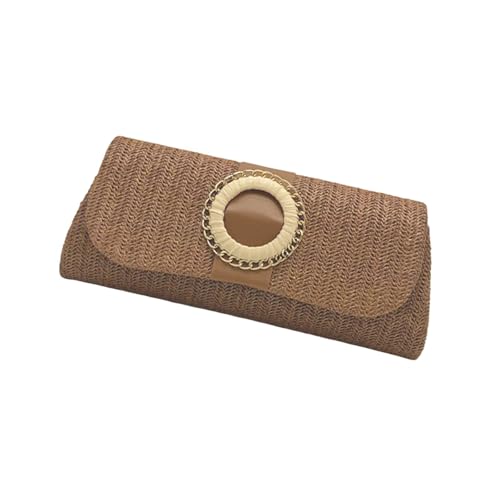 KAHDGSS Strohklumpen Handtaschen Für Frauen Mädchen Abend Klauen Geldbeutel Handtasche Stroh Schulter Crossbody Summers Strand Tasche Abend Handtasche von KAHDGSS