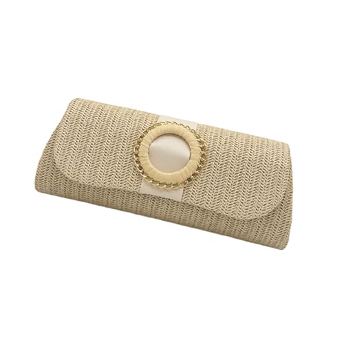 KAHDGSS Strohklumpen Handtaschen Für Frauen Mädchen Abend Klauen Geldbeutel Handtasche Stroh Schulter Crossbody Summers Strand Tasche Abend Handtasche von KAHDGSS