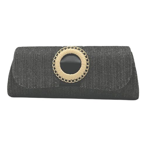 KAHDGSS Strohklumpen Handtaschen Für Frauen Mädchen Abend Klauen Geldbeutel Handtasche Stroh Schulter Crossbody Summers Strand Tasche Abend Handtasche von KAHDGSS