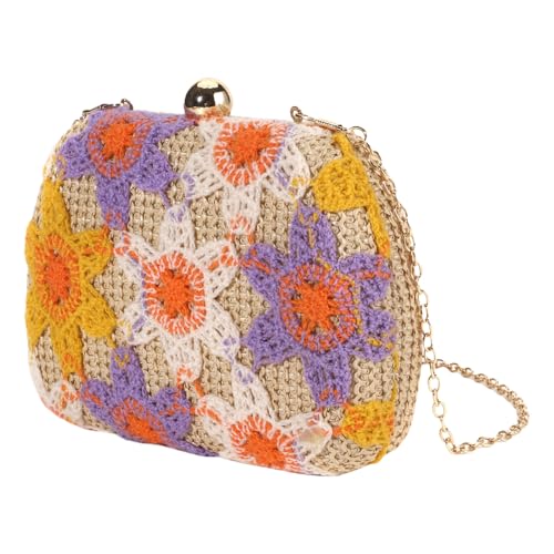 KAHDGSS Strohkupplungen Geldbörse Für Frauen Crossbody Bag Summers Strand Umhängetaschen Brieftasche Gewebte Abend Handtaschen Geschenke Strohklumpen Für Frauen von KAHDGSS