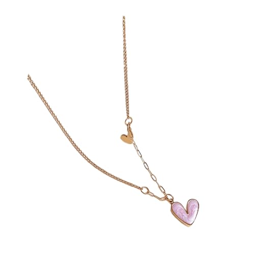 KAHDGSS Stylish Herzheizkette Halskette Halskette Handgefertigt Edelstahl Textur Für Party Alltags Anhänger von KAHDGSS