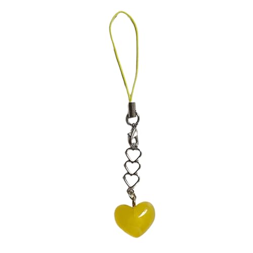 KAHDGSS Stylish Love Heart Keychain Event Catching Schlüsselkettenbeutel Charme Dekorationen Mode Anhänger Für Rucksäcke Brieftaschen Trendy Acryltelefonschmuck von KAHDGSS