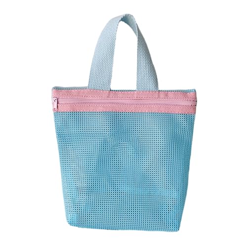 KAHDGSS Summers Mesh Beach Toted Bag Swimming Pool Organisatoren Falten Reisetoiletten Tragbare Kosmetik Für Fitnessstudio Yogas Schnell Trockener Tasche von KAHDGSS