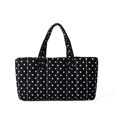 KAHDGSS Trendy Übergroße Umhängetasche Mit Punktmuster Geräumige Handtasche Ergonomische Polyester Freizeitbeutel Für Tägliche Verwendung Leicht Gewicht Geräumiger Frauen Geldbeutel von KAHDGSS