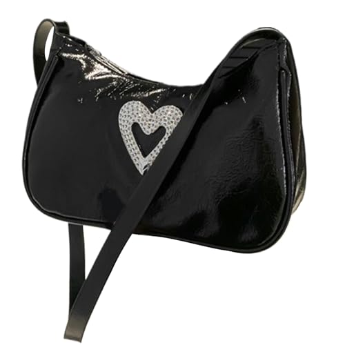 KAHDGSS Umhängetasche Ästhetische Handtasche All Matching Crossbody Casual Messengers Trend Shopping Dating Frauen Ästhetische Schulter PU Leder Handtasche All Matching Crossbody von KAHDGSS