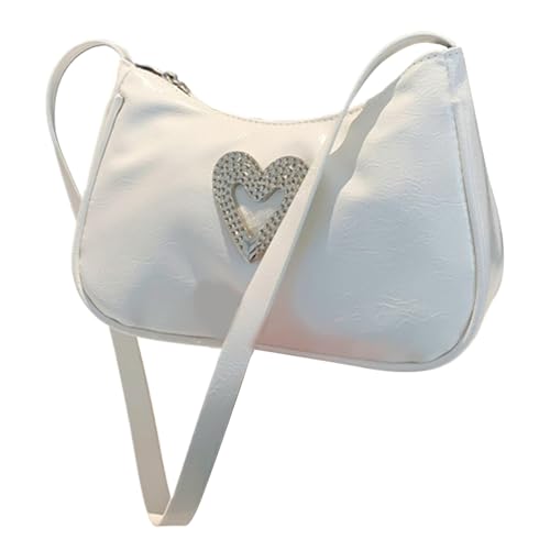 KAHDGSS Umhängetasche Ästhetische Handtasche All Matching Crossbody Casual Messengers Trend Shopping Dating Frauen Ästhetische Schulter PU Leder Handtasche All Matching Crossbody von KAHDGSS