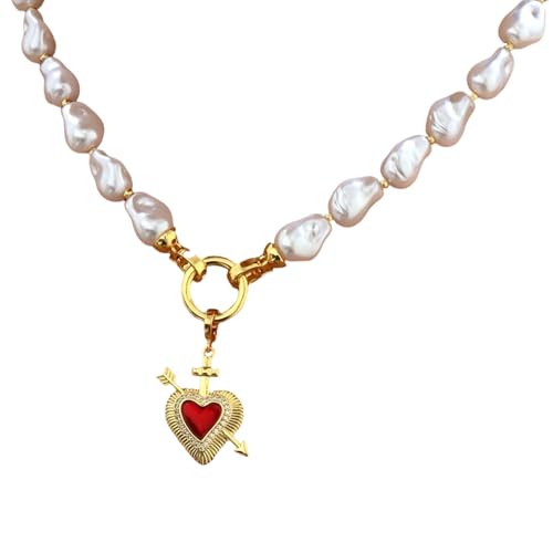 KAHDGSS Unregelmäßige Kunstperlen Perlen Halskette Handgefertigtes Neckchain Mode Frauenschmuck Hochzeit Statement Schlüsselbeinkette KAHDGSS Unregelmäßige Kunstperlen Perlen Halskette Handgefertigtes Neckchain Mode Frauenschmuck Hochzeit Statement Schlüsselbeinkette von KAHDGSS