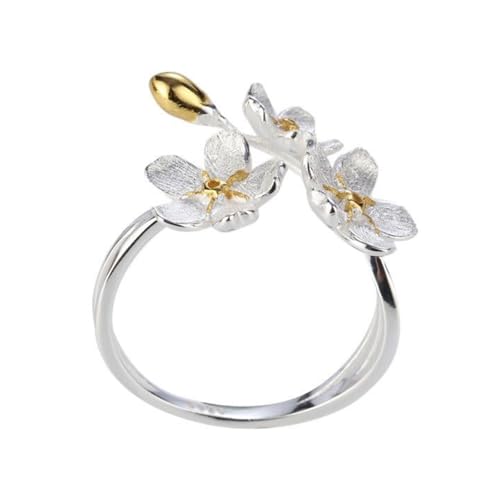 KAHDGSS Verstellbare Ringe Mit Blumendetails Verstellbarer Silberfarbener Ringe Schmuck Der Exquisite Blumenhandwerk Handgefertigt Handgefertigtes Blumenring KAHDGSS Verstellbare Ringe Mit Blumendetails Verstellbarer Silberfarbener Ringe Schmuck Der Exquisite Blumenhandwerk Handgefertigt Handgefertigtes Blumenring von KAHDGSS