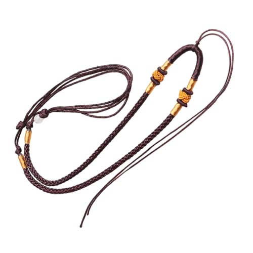 KAHDGSS Verstellbare handgewebte geflochtene Halskette, Kordel, handgefertigte Halskette für Damen und Herren, stilvolles Accessoire, Friedensymbol-Anhänger, Einheitsgröße, Wie beschrieben, Wie von KAHDGSS