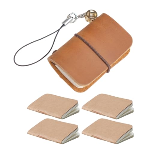 KAHDGSS Vielseitiges Leder Pocket Journal Professionelles Leder Taschen Notizbuch Zum Langfristigen Schreiben Und Skizzieren von KAHDGSS