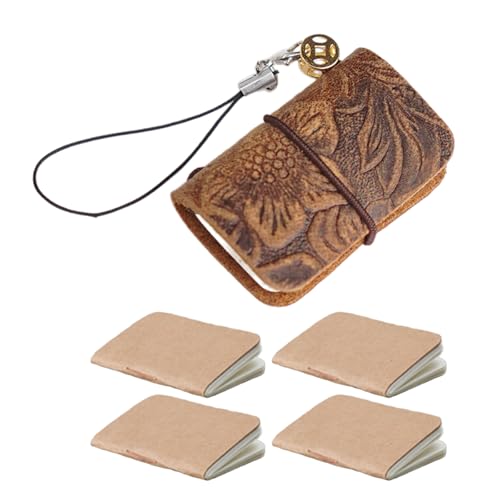 KAHDGSS Vielseitiges Leder Pocket Journal Professionelles Leder Taschen Notizbuch Zum Langfristigen Schreiben Und Skizzieren von KAHDGSS