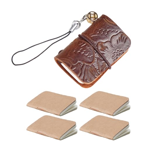 KAHDGSS Vielseitiges Leder Pocket Journal Professionelles Leder Taschen Notizbuch Zum Langfristigen Schreiben Und Skizzieren von KAHDGSS