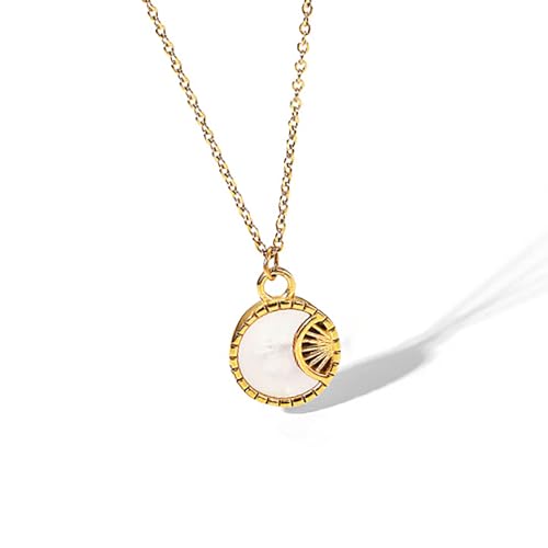 KAHDGSS Wasserdichte Edelstahl Halskette Mit Goldenem Pendellant von KAHDGSS