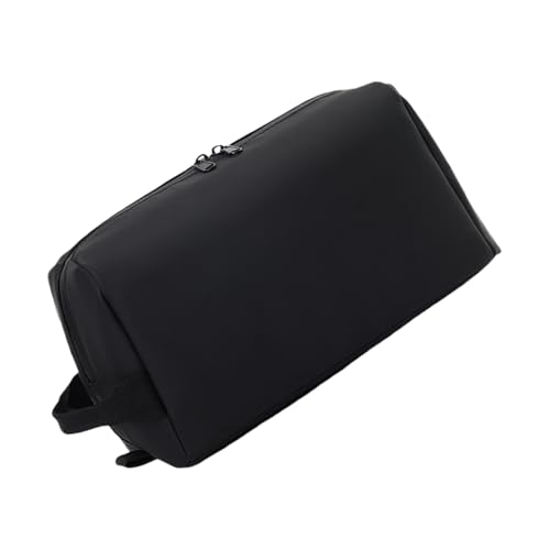 Kulturbeutel für Herren, Kosmetiktasche, Kosmetiktasche, Reise-Hautpflege-Organizer, tragbare Aufbewahrung, Hand-Kosmetik für Damen und Herren, Reise-Kulturbeutel, Make-up, Schwarz , Mass Beauty von KAHDGSS