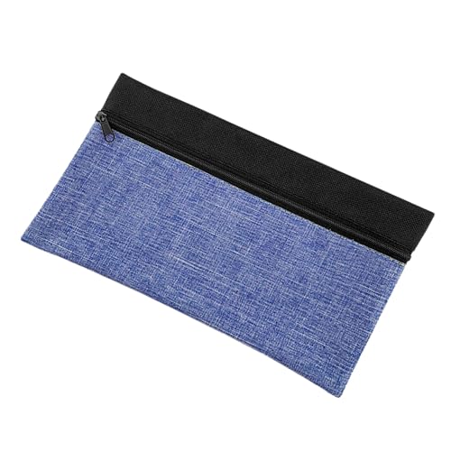 Leichtes Gewicht Großer Bleistiftkoffer 24x12 cm Polyester Stifthaltertasche Große Kapazität Stiftbeutel Reisekosmetikspeicherbeutel Reißverschluss Bleistifthalter von KAHDGSS