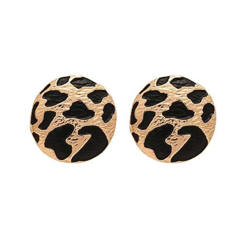 Leopard Print Round Ohrringe Legierterempfindlicher Hautfreundlicher Ohrringe Schmuck Geschenk Für Frauen Girls Zierziger Accessoires Moderne Minimalistische Leoparden Ohr Piercings von KAHDGSS