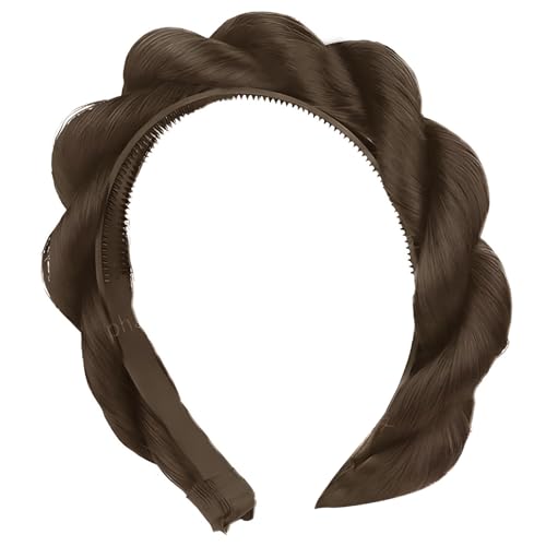 Mädchen Haarband Lockiges Haarverlängerungen Prinzessin Coser Kopfwege Haar Hoop Zeigen Kleines Gesicht Vielseitiges Stirnband Täglich Kleidung von KAHDGSS