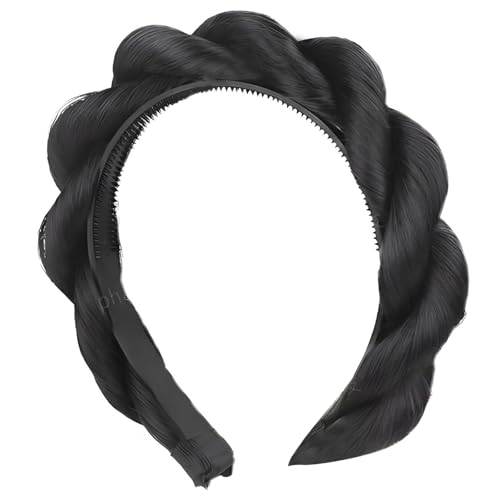 Mädchen Haarband Lockiges Haarverlängerungen Prinzessin Coser Kopfwege Haar Hoop Zeigen Kleines Gesicht Vielseitiges Stirnband Täglich Kleidung von KAHDGSS