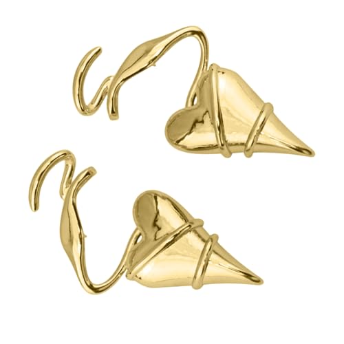 Mode Drahtgewickelte Herzohrringe Gold/Silbertonohrringe Handgefertigtes Accessoires Für Partys Und Tägliche Tragen Handgefertigter Schmuck von KAHDGSS