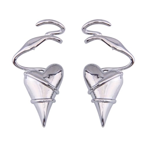Mode Drahtgewickelte Herzohrringe Gold/Silbertonohrringe Handgefertigtes Accessoires Für Partys Und Tägliche Tragen Handgefertigter Schmuck von KAHDGSS