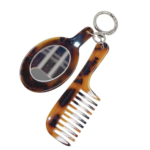 Mode Keyring Multifunktionaler Leopardenkammschlüsselkette Für Stilvolle Haarpflege Kreative Schlüsselringe Bag Anhänger Zubehör Tragbarer Haarkamm von KAHDGSS