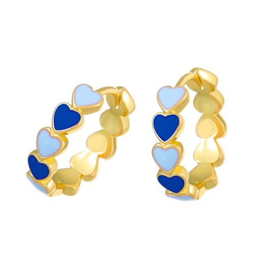 Mode Öl Tropf Liebe Herzohrringe Kupfer Ohrschnallen Modische Frauen Accessoires Handgefertigter Schmuck Für Partys Farbenfrohe Herzohrringe von KAHDGSS