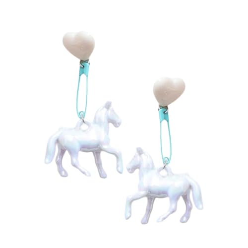 Mode Pferdohrringe Mit Herz Und Papierklammern Herz Pendell Accessoires Perfekt Für Ungezwungene Outfits Casual Party Ohrringe von KAHDGSS