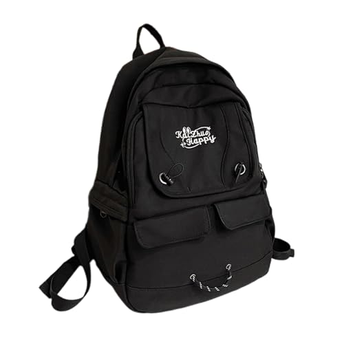 Modekontrastfarbe Rucksack Für Frauen Und Männer Große Kapazität Nylon Schultasche Verstellbare Schultergurte Daypack Vielseitiger Rucksack von KAHDGSS