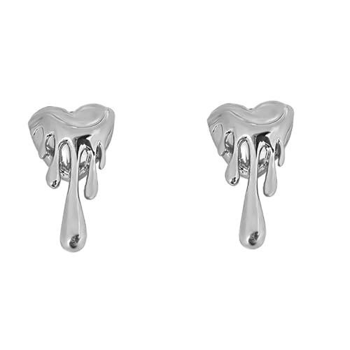 Moderne Asymmetrische Legierungsherztherde Trendy Stylish Inspirierte Schmuck Für Ungezwungene Oder Formelle Anlässe Alltag Heart Ohrringe von KAHDGSS
