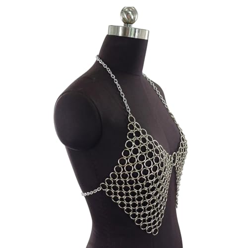 KAHDGSS Modische Minimalistische Körperkette Mit Verzerrungen Ringe Für Festivals Und Night Out Event Frauen Modekette Kette von KAHDGSS