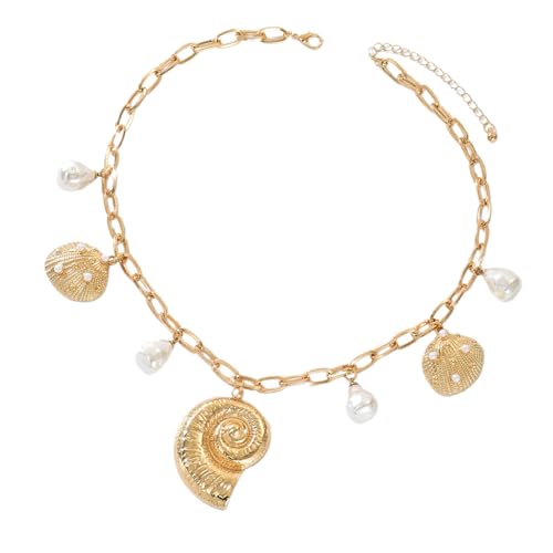 Multi Color Styles Muschel Halskette Raffinierte Schmuck Fashion Stapelbare Kette Für Strandpartys Täglicher Kleidung Multi Farb Schmuck von KAHDGSS
