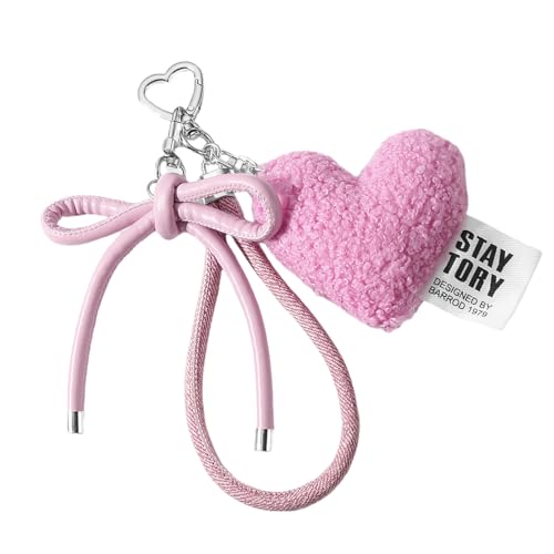 Plüsch Herzautos Schlüsselkette Bowknot Keyring Handtasche Charme Süße Bögen Schlüsselbund Anhängerbeutel Dekorationen Für Frauen Und Mädchen Bowknot Schlüsselring Plüsch Herzautos Schlüsselketten von KAHDGSS