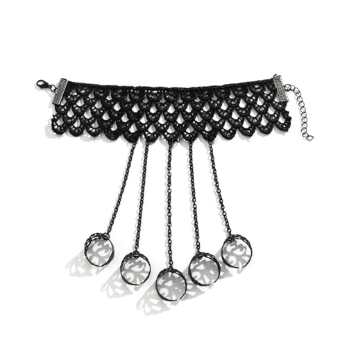 Punk Kette Quasten mit Salbe Gotik Handgeschirr Halloween Handschmuck Handgelenk Quasten mit Sklaven von KAHDGSS