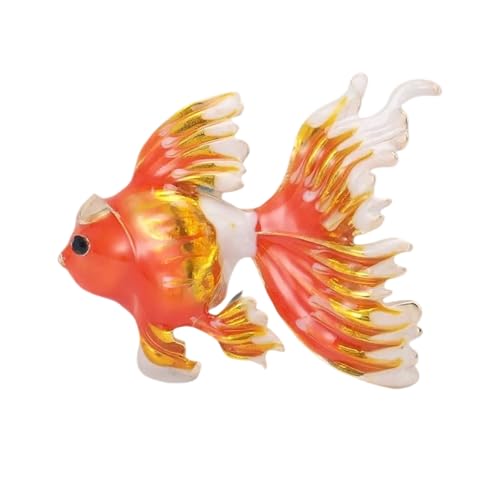 Realistische Fischform Form Brosche Legierung Handwerkskunst Tropf Glasur Kleidung Accessoires Vielseitige Modeschmuck Geschenklegierung Brosche von KAHDGSS