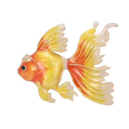 Realistische Fischform Form Brosche Legierung Handwerkskunst Tropf Glasur Kleidung Accessoires Vielseitige Modeschmuck Geschenklegierung Brosche von KAHDGSS